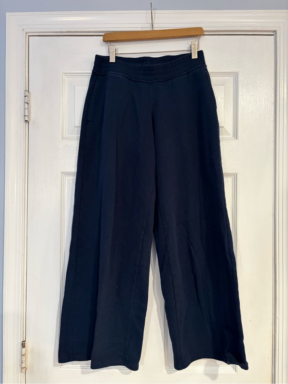 Hollister Navy Wide-Leg Sweatpants Pants